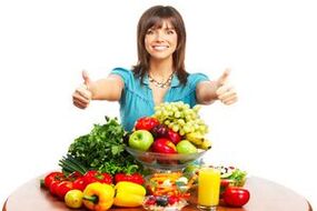적절한 영양과 체중 감소를 위한 과일과 채소